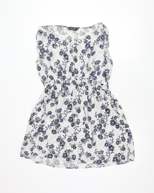 Dorothy Perkins Women’s Blue Floral Strapless Camisole Blouse UK 16
