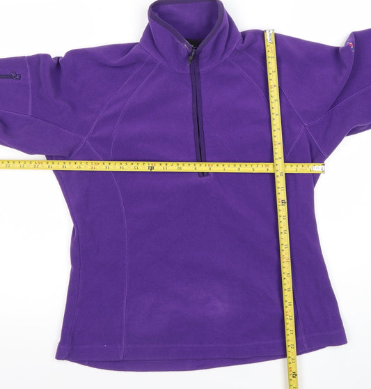 Berghaus Women’s Purple Fleece Sweatshirt UK 12 1/2 Zip Outdoor Hiking
