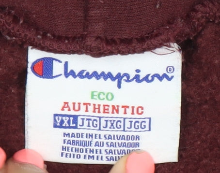 Mens UK Size XL Champion Red Pullover Hoodie