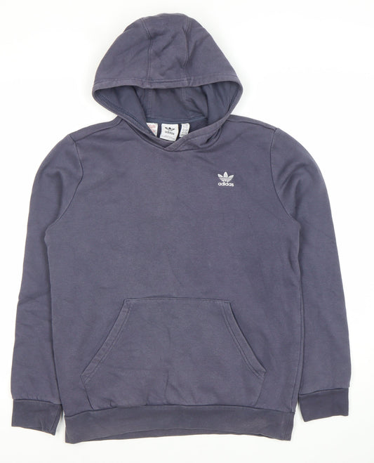 Boys UK Size 13-14 Years adidas Blue Pullover Hoodie