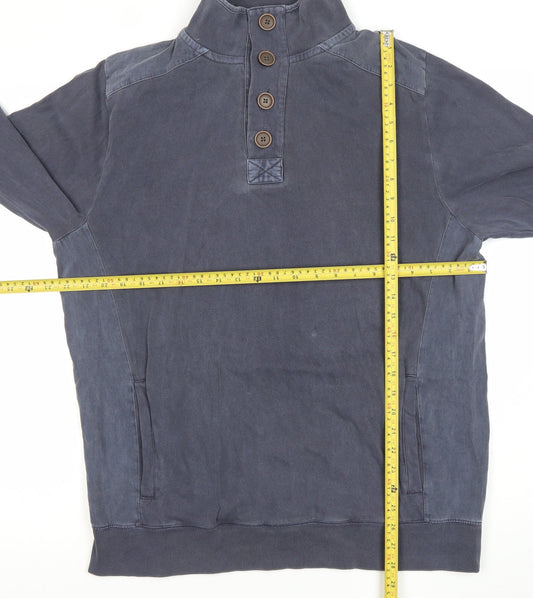 Mens UK Size M Peter Storm Blue Henley Sweatshirt