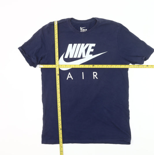 Nike Men's Blue Large Athletic Fit Sports Graphic T-Shirt