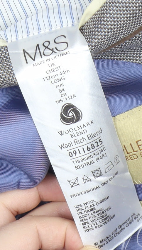Mens UK Size 44 Marks and Spencer Regular Grey Suit Jacket