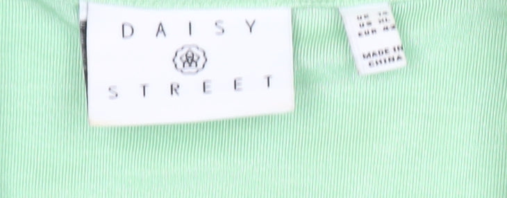 Daisy Street Womens Green Size 14 Collared Button-Up Top
