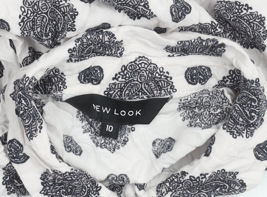 New Look Women’s Multicoloured Bohemian Floral Blouse Size 10