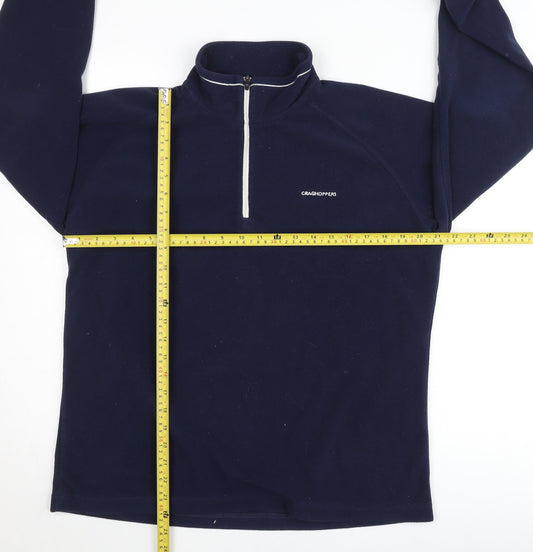 Craghoppers Men's Blue Fleece Pullover Jumper L 1/4 Zip Outdoor