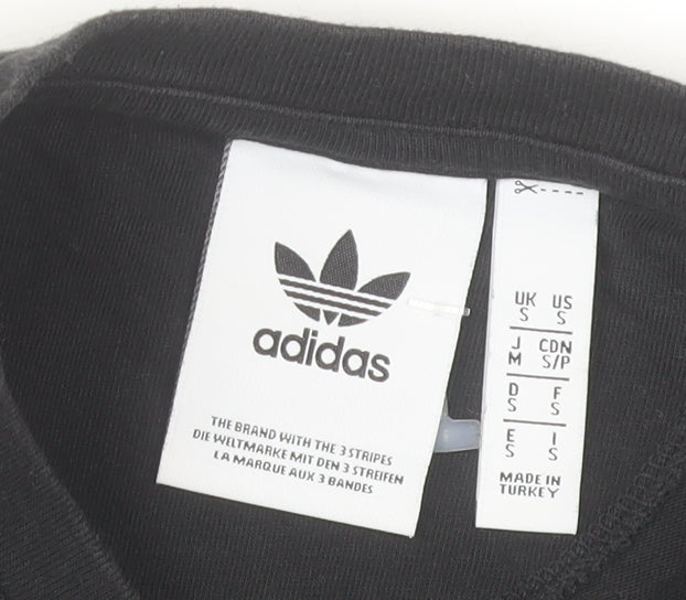 Adidas Men's Black M Short Sleeve Crew Neck Cotton T-Shirt