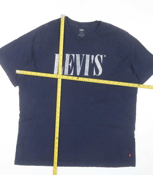 Levi's Men's Blue XL Relaxed Fit Logo Graphic T-Shirt