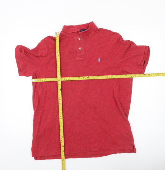 Ralph Lauren Men’s Red Classic Fit Polo Shirt Size L Cotton