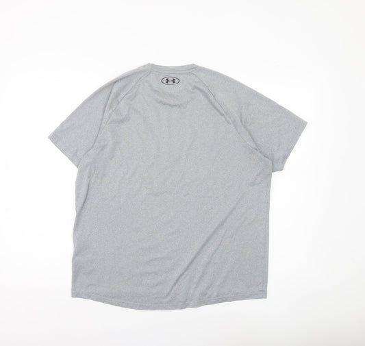 Under Armour Mens Grey M T-Shirt Lightweight Gym Training Top