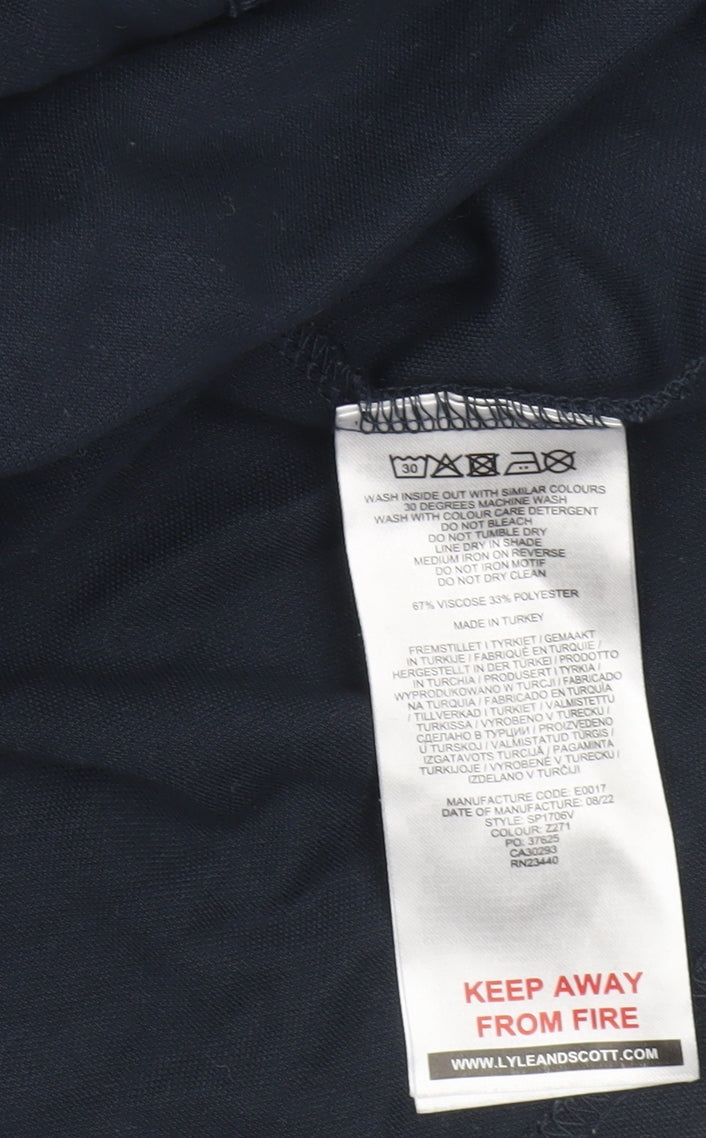 Lyle & Scott Men’s Blue Polo Shirt L Short Sleeve Regular Fit