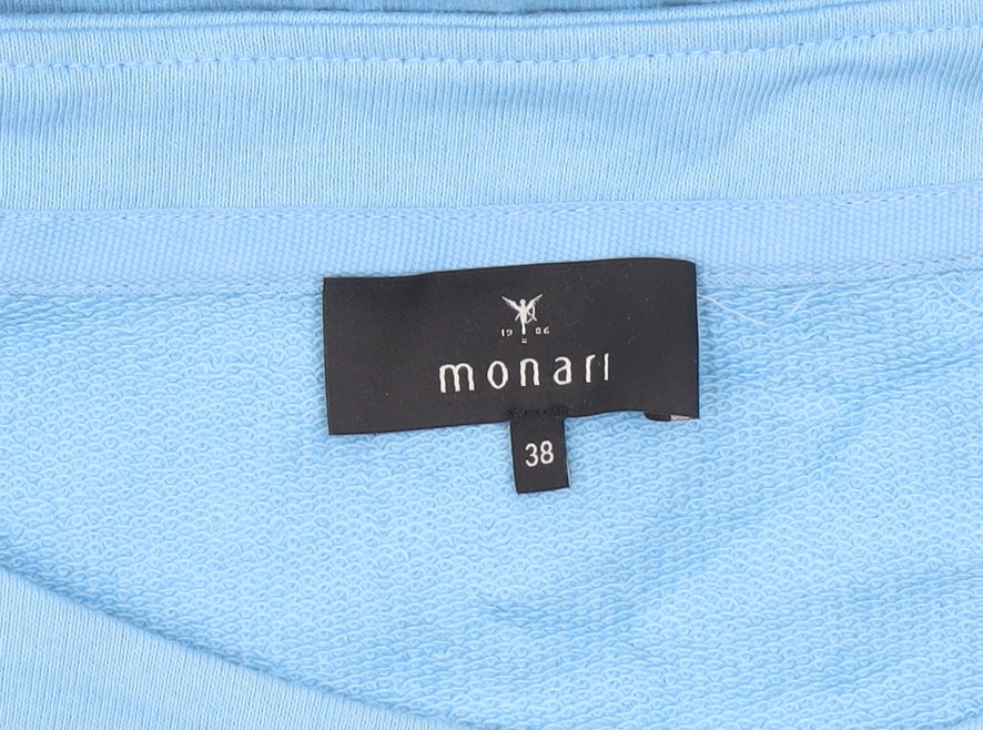 Monari Women’s Blue Pullover Sweatshirt Size 10 Cotton Long Sleeve
