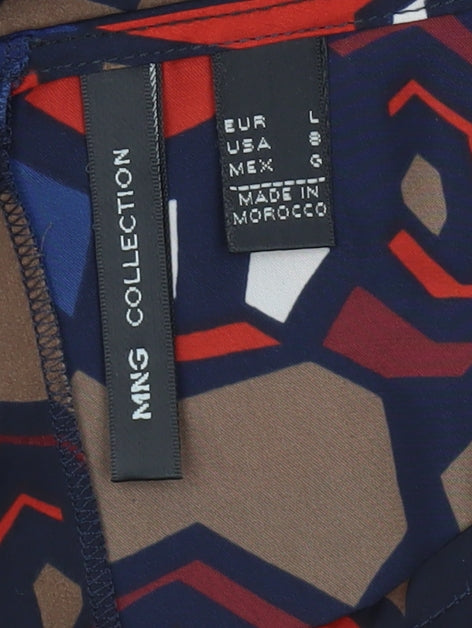 MNG Collection Women’s Multicoloured Geometric Shift Dress Size 12