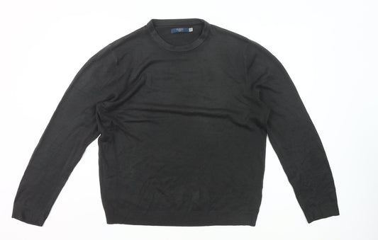 Atlantic Bay Men's Black M Pullover Crew Neck Jumper Acrylic Knit