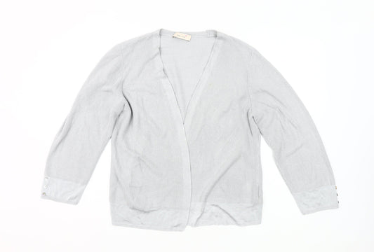 Marks and Spencer Women’s Grey V-Neck Long Sleeve Cardigan UK 18