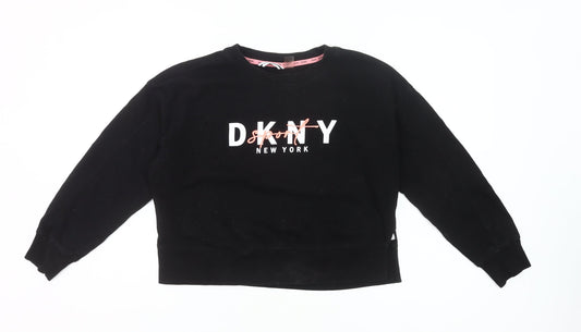 Womens UK Size 8 DKNY Black Pullover Sweatshirt