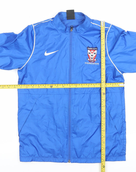 Nike Boys Blue Track Jacket 12-13 Years York City Foundation Sports Zip