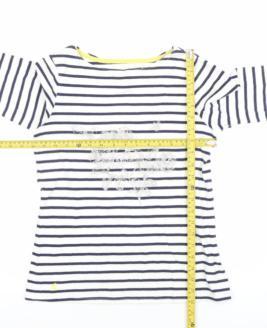Womens UK Size XS Joules White Basic T-Shirt