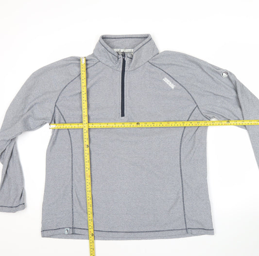 Regatta Womens Grey Size 18 Outdoor 1/4 Zip Lightweight Sweatshirt