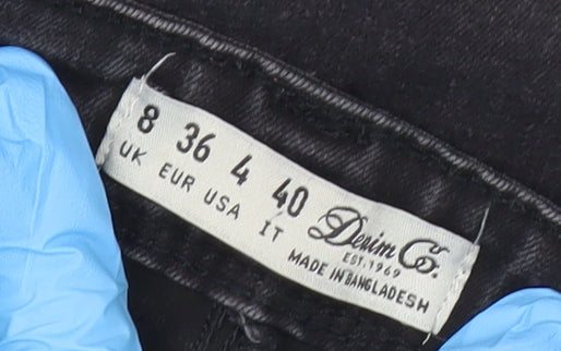 Denim Co. Womens Black Skinny Jeans Size 8 Slim Fit Stretch Denim