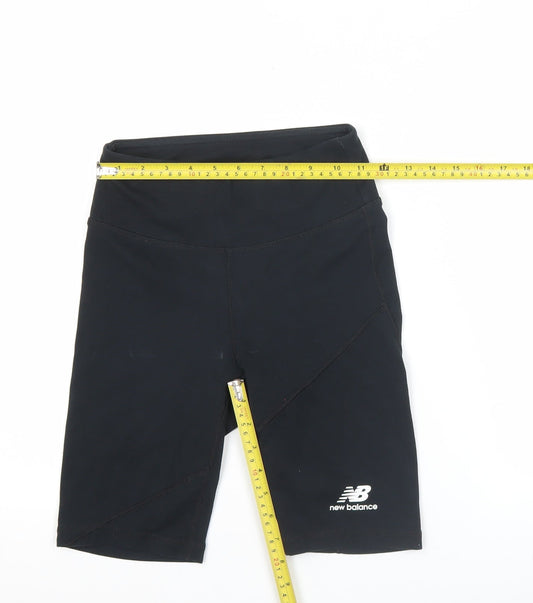 New Balance Womens Black XS Biker Shorts Slim Fit Activewear