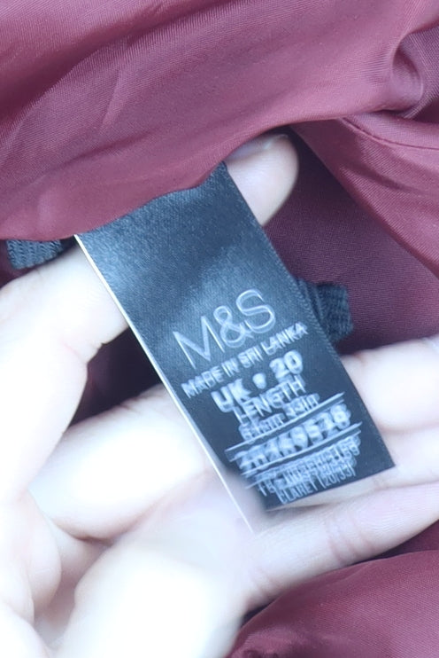 Marks and Spencer Women’s Red Size 20 Pencil Knee Length Skirt