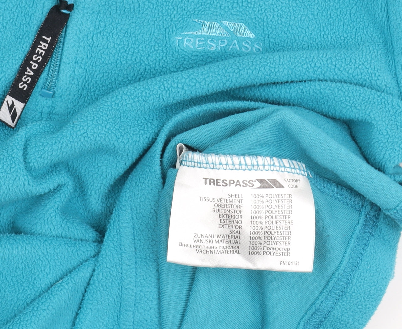 Trespass Boys Blue Fleece 1/2 Zip Sweatshirt 11-12 Years Outdoor Winter