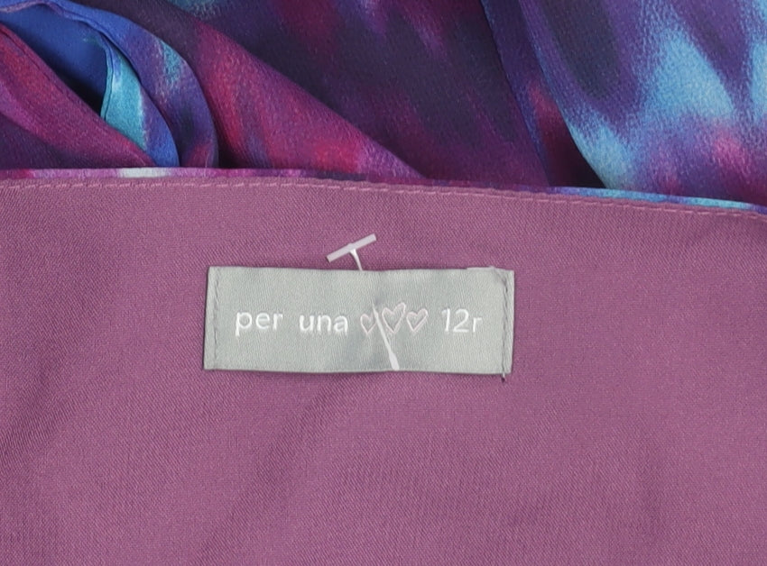 Marks and Spencer Women’s Multicoloured Size 12 A-Line Midi Dress