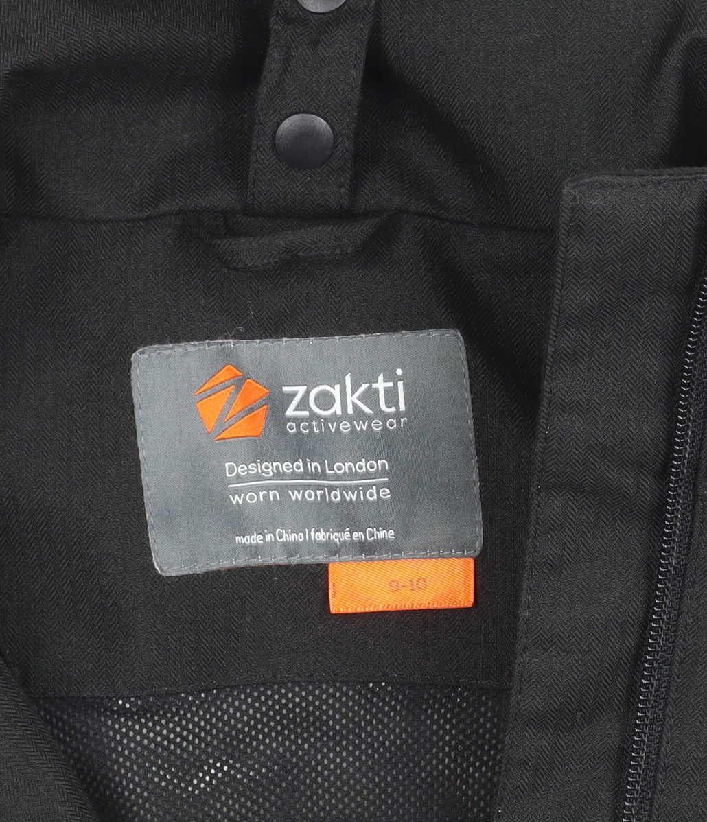 Zakti Girls Black 3-in-1 Hooded Jacket Coat 9-10 Years Outdoor School