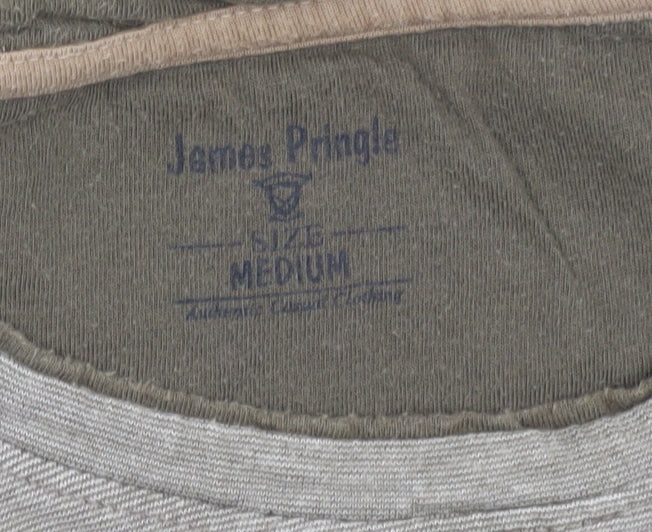 James Pringle Men's Grey Medium Cotton Crew Neck T-Shirt