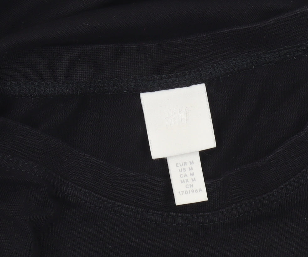 H&M Women’s Black Cotton Tank Dress Size 12 Sleeveless Casual