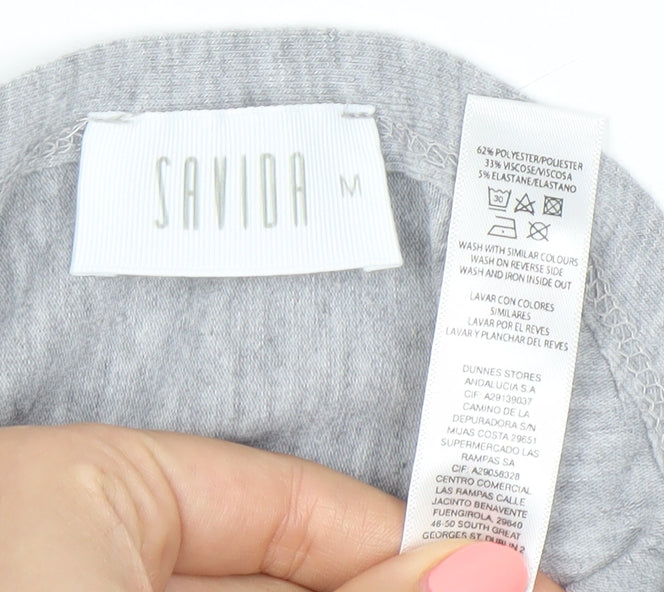 Savida Women’s Grey Open Cardigan Lightweight Jersey Size M