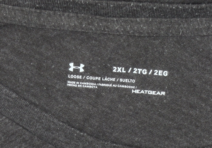 Under Armour Men’s Grey 2XL Relaxed Fit HeatGear T-Shirt