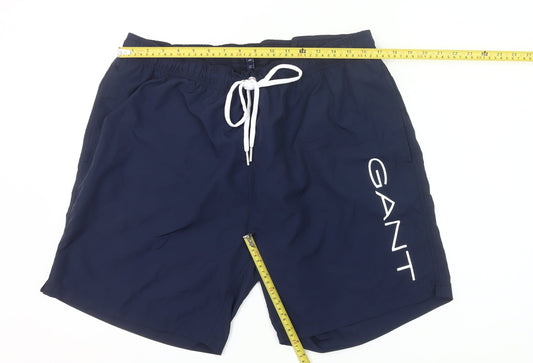 Gant Men's Blue 2XL Swim Shorts Quick Dry Elastic Waist