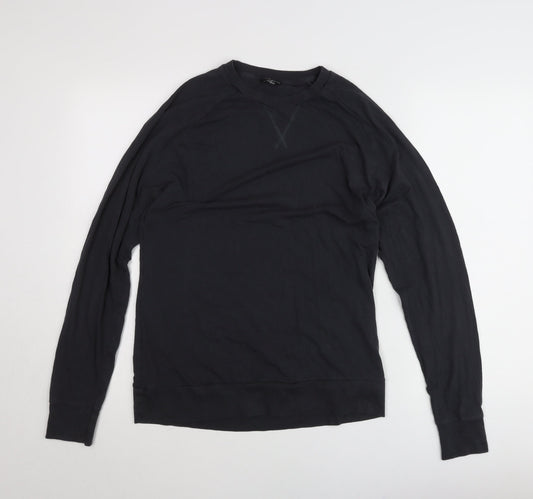 Marks and Spencer Men’s Black Cotton Modal Pullover Jumper Size M