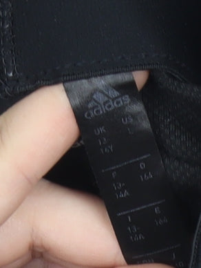 Additional view of Adidas boys’ black track pants 14 years tapered fit football joggers