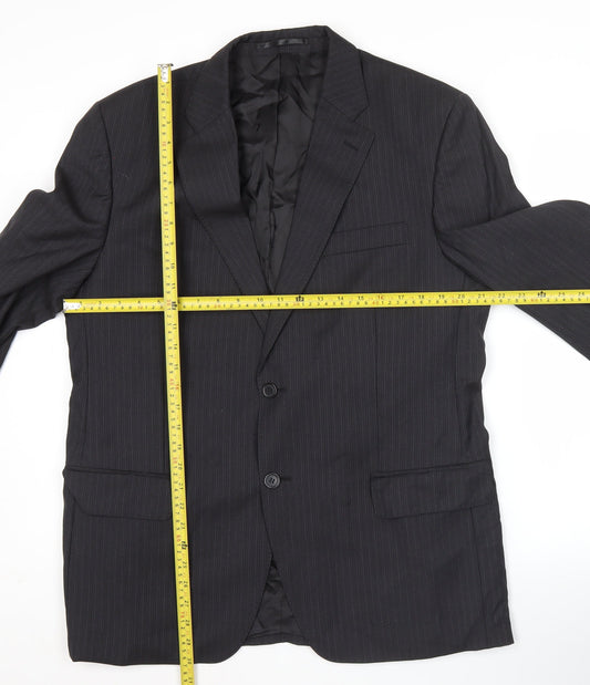 Mens UK Size 42 Lanificio F.lli Cerruti Regular Black Suit Jacket