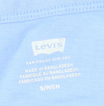 Levi's Womens Blue Small Cotton Short Sleeve Crew Neck T-Shirt