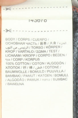 Superdry Men’s Blue Black Long Sleeve Cotton Logo T-Shirt Size L