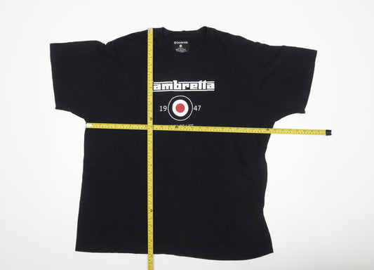 Lambretta Men’s Black 2XL Graphic Logo Retro Short Sleeve T-Shirt