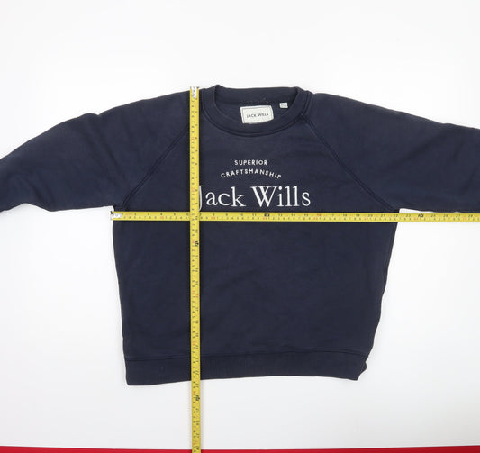 Womens UK Size 10 Jack Wills Blue Pullover Sweatshirt