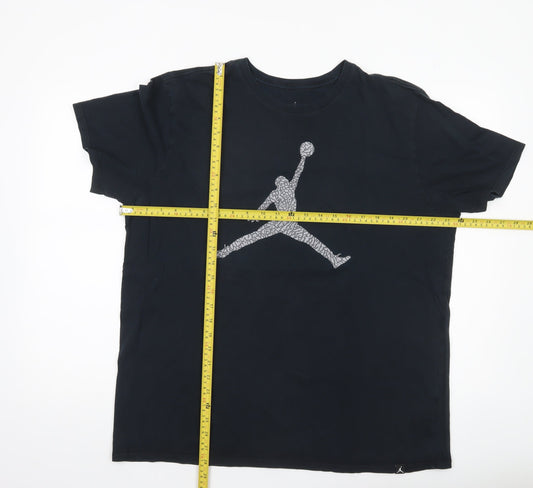 Nike Jordan Men’s Black XL Graphic Print Crew Neck T-Shirt