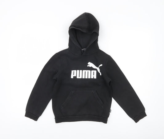 Boys UK Size 7-8 Years PUMA Black Pullover Hoodie