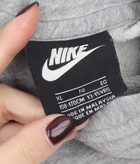 Boys UK Size 13-14 Years Nike Grey Pullover Hoodie