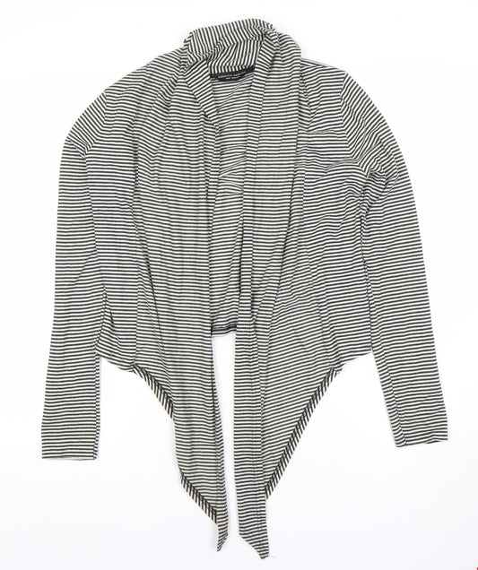 Dorothy Perkins Women’s Black Stripe Cardigan Size 10 UK Long Sleeve