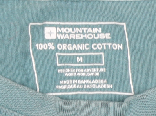 Mountain Warehouse Men's Blue Organic Cotton T-Shirt Size M