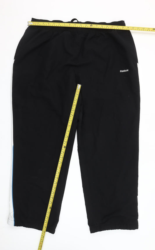 Reebok Mens Black 2XL Jogger Trousers with Pockets