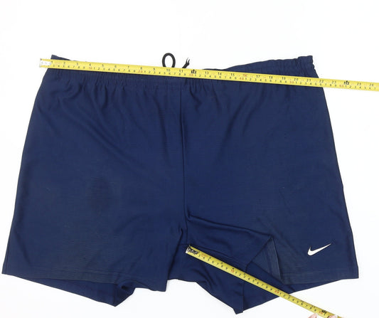 Nike Mens Blue 2XL Sports Shorts Elastic Waist Drawstring