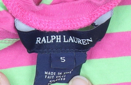 Girls UK Size 5 Years Ralph Lauren Multicoloured Tunic T-Shirt