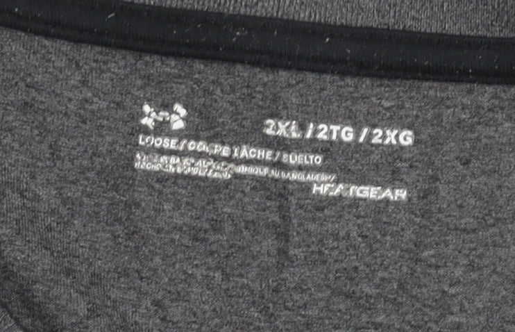 Under Armour Mens 2XL Grey Short Sleeve Crew Neck T-Shirt